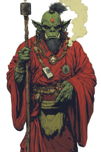 Orc Monk V2 Vinyl Car Decal Sticker – Waterproof & UV-Resistant 