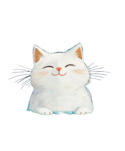 Aquarius Cat Art Vinyl Car Decal Sticker – Waterproof & UV-Resistant 8"