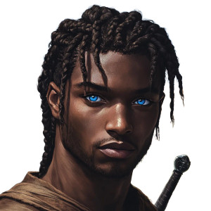 African American Swordsman Vinyl Car Decal Sticker – Waterproof & UV-Resistant 8"