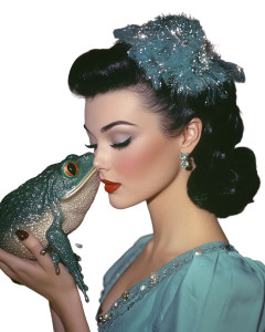 Lily Munster Frog Kiss Vinyl Car Decal Sticker – Waterproof & UV-Resistant 8"