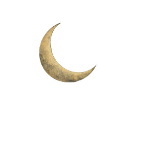 Moon On Stars Vinyl Car Decal Sticker – Waterproof & UV-Resistant 8"