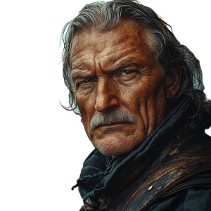 Medieval Admiral Portrait Vinyl Car Decal Sticker – Waterproof & UV-Resistant 8"