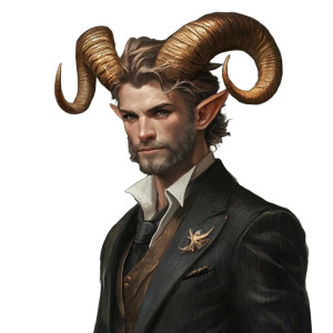 Distinguished Satyr Portrait Vinyl Car Decal Sticker – Waterproof & UV-Resistant 8"