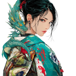 Kimono Dragon Woman Vinyl Car Decal Sticker – Waterproof & UV-Resistant 8" Kimono Dragon Woman Vinyl Car Decal Sticker – Waterproof & UV-Resistant 8"