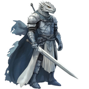 Silver Dragonborn Paladin V7 Vinyl Car Decal Sticker – Waterproof & UV-Resistant 8"
