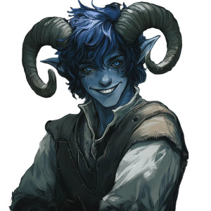 Blue Tiefling Teen Vinyl Car Decal Sticker – Waterproof & UV-Resistant 8" Blue Tiefling Teen Vinyl Car Decal Sticker – Waterproof & UV-Resistant 8"