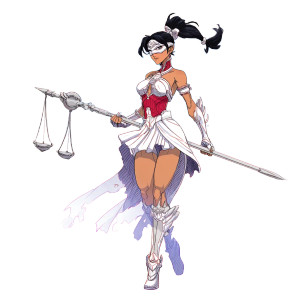 Lady Justice Heroine Vinyl Car Decal Sticker – Waterproof & UV-Resistant 8" Lady Justice Heroine Vinyl Car Decal Sticker – Waterproof & UV-Resistant 8"