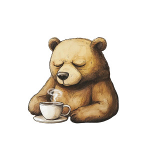 Sick Bear Coffee Vinyl Car Decal Sticker – Waterproof & UV-Resistant 8"