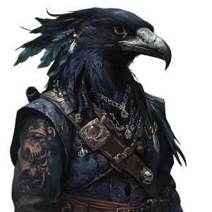 Pirate Kenku Vinyl Car Decal Sticker – Waterproof & UV-Resistant 8"