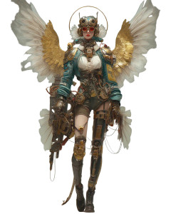 Retropunk Valkyrie Vinyl Car Decal Sticker – Waterproof & UV-Resistant 8"