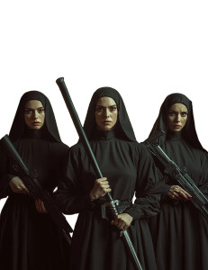 Young Nuns With Guns Vinyl Car Decal Sticker – Waterproof & UV-Resistant 8"