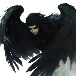 Mystical Harpy Vinyl Car Decal Sticker – Waterproof & UV-Resistant 8"