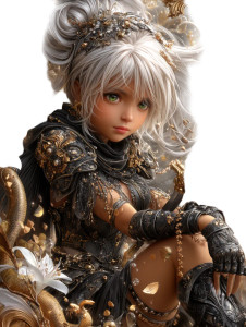 White-Haired Warrior V11 Vinyl Car Decal Sticker – Waterproof & UV-Resistant 8"