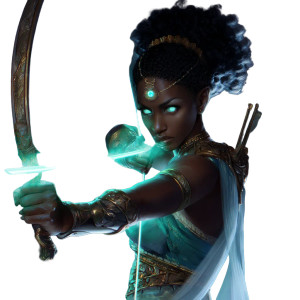 Greek Goddess Archer Vinyl Car Decal Sticker – Waterproof & UV-Resistant 8"