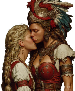 Lagertha Kissing Astrid Vinyl Car Decal Sticker – Waterproof & UV-Resistant 8"