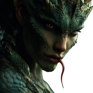 Sinister Snake Witch Vinyl Car Decal Sticker – Waterproof & UV-Resistant 8"