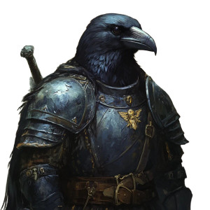 Fantasy Crow Guard Vinyl Car Decal Sticker – Waterproof & UV-Resistant 8"