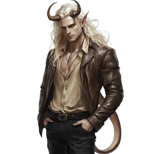 Fantasy Horned Male Vinyl Car Decal Sticker – Waterproof & UV-Resistant 8"