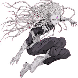 Cyber Ninja Dreadlock Vinyl Car Decal Sticker – Waterproof & UV-Resistant 8"