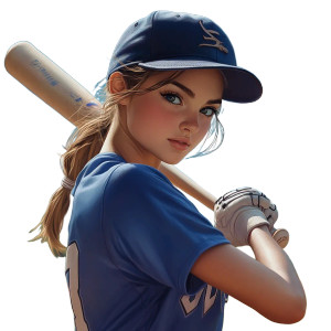 Baseball Girl Ready Vinyl Car Decal Sticker – Waterproof & UV-Resistant 8"