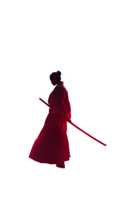 Warrior In Red Vinyl Car Decal Sticker – Waterproof & UV-Resistant 8"