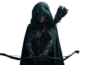 Dark Fantasy Archer V2 Vinyl Car Decal Sticker – Waterproof & UV-Resistant 8"