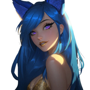 Glamorous Kitsune Portrait V2 Vinyl Car Decal Sticker – Waterproof & UV-Resistant 8"