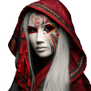 Mysterious Masked Woman Vinyl Car Decal Sticker – Waterproof & UV-Resistant 8"