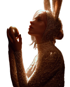 Dreamy Bunny Painter Vinyl Car Decal Sticker – Waterproof & UV-Resistant 8"