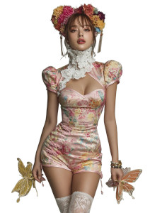 Lisa In Pink Cheongsam Vinyl Car Decal Sticker – Waterproof & UV-Resistant 8"