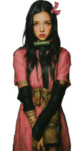 Gothic Nezuko Painting Vinyl Car Decal Sticker – Waterproof & UV-Resistant 8"