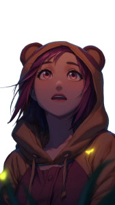 Annie Moonlit Gaze Vinyl Car Decal Sticker – Waterproof & UV-Resistant 8"