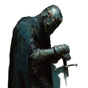 Heartbroken Knight Vinyl Car Decal Sticker – Waterproof & UV-Resistant 8"