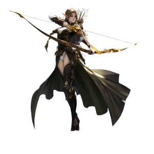 Elven Archer V4 Vinyl Car Decal Sticker – Waterproof & UV-Resistant 8"