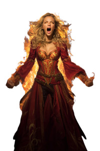 Blonde Fire Mage Vinyl Car Decal Sticker – Waterproof & UV-Resistant 8"