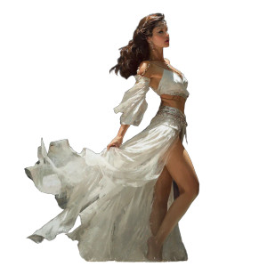 Gossamer Woman Vinyl Car Decal Sticker – Waterproof & UV-Resistant 8"