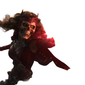 Scarlet Witch Portrait Vinyl Car Decal Sticker – Waterproof & UV-Resistant 8"