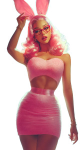 Retro Pink Bombshell Vinyl Car Decal Sticker – Waterproof & UV-Resistant 8"