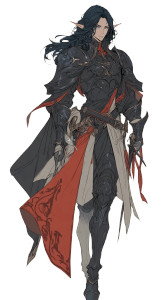 Dark Elven Knight V2 Vinyl Car Decal Sticker – Waterproof & UV-Resistant 8"