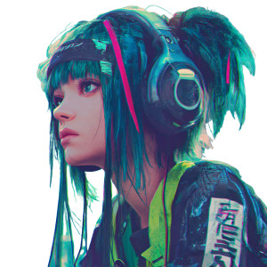 Cyberpunk Anime Girl V20 Vinyl Car Decal Sticker – Waterproof & UV-Resistant 8"