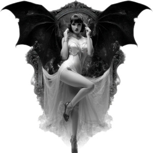 Vampire Pin-Up V2 Vinyl Car Decal Sticker – Waterproof & UV-Resistant 8"
