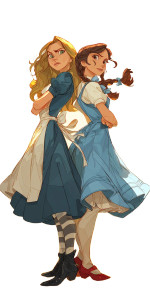 Alice And Dorothy United Vinyl Car Decal Sticker – Waterproof & UV-Resistant 8"