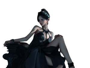 Gothic Throne Woman Vinyl Car Decal Sticker – Waterproof & UV-Resistant 8"