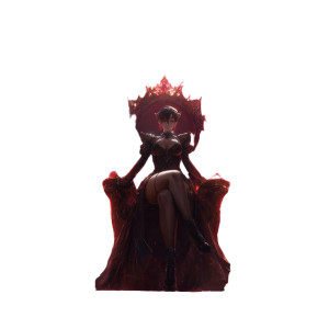 Anime Vampire Queen Vinyl Car Decal Sticker – Waterproof & UV-Resistant 8"