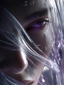 Ethereal Violet Eye Vinyl Car Decal Sticker – Waterproof & UV-Resistant 8"