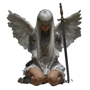 Lonely Winged Warrior Vinyl Car Decal Sticker – Waterproof & UV-Resistant 8"