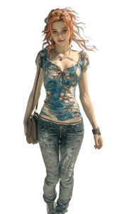 Confident Orange-Haired Woman Vinyl Car Decal Sticker – Waterproof & UV-Resistant 8" Confident Orange-Haired Woman Vinyl Car Decal Sticker – Waterproof & UV-Resistant 8"