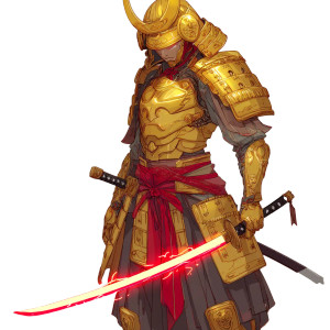 Golden Armor Samurai V2 Vinyl Car Decal Sticker – Waterproof & UV-Resistant 8"