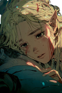 Sad Elf Manhua V2 Vinyl Car Decal Sticker – Waterproof & UV-Resistant 8"