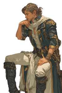 Medieval Mage Portrait V2 Vinyl Car Decal Sticker – Waterproof & UV-Resistant 8"